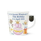 英国DUNOON丹侬 手工骨瓷马克杯 英国女王伊丽莎白二世 90华诞纪念杯型 女王90华诞.珍宝